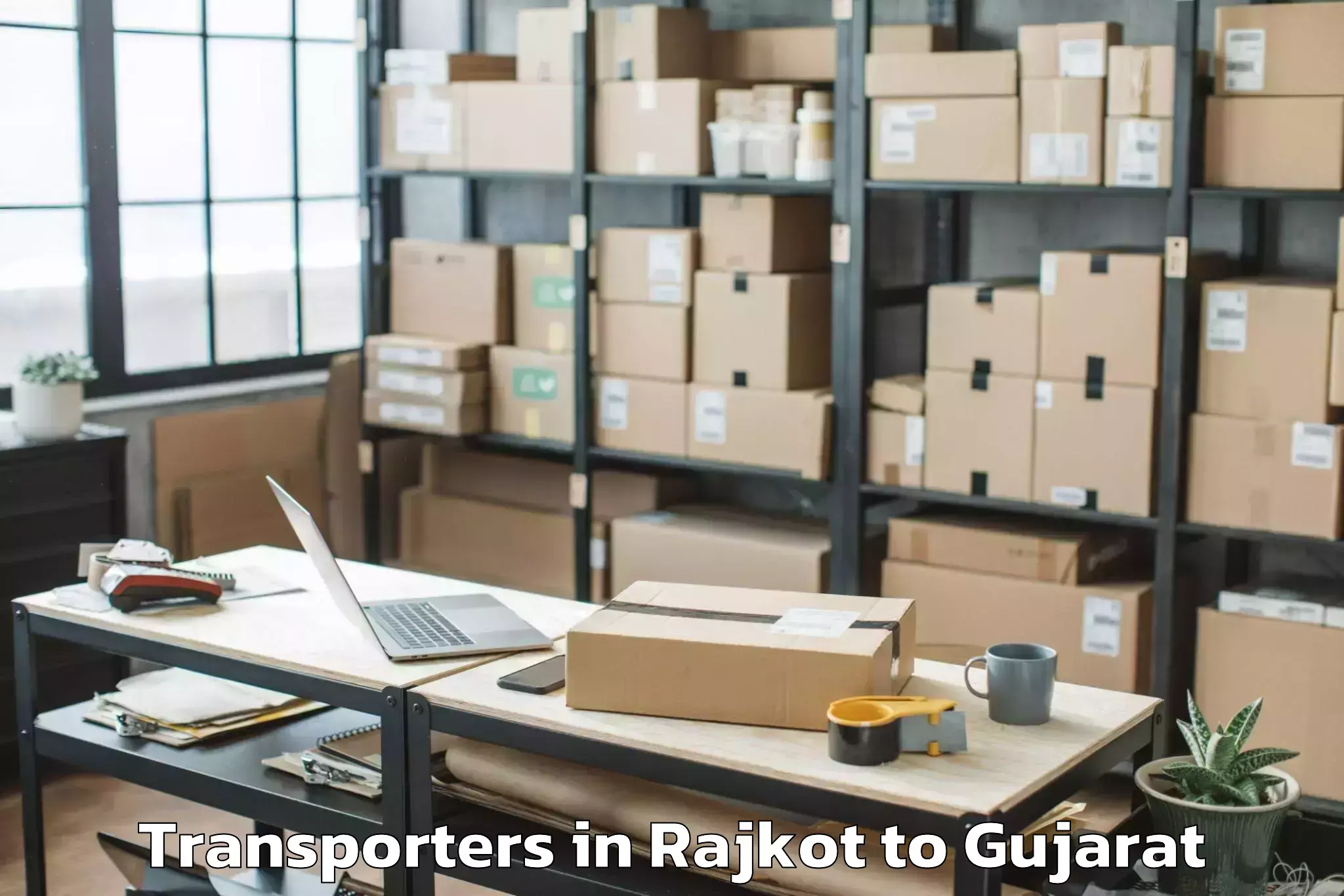 Easy Rajkot to Bhabhar Transporters Booking